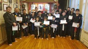 Examen en la sede central de kung fu en Wai Kung Pai